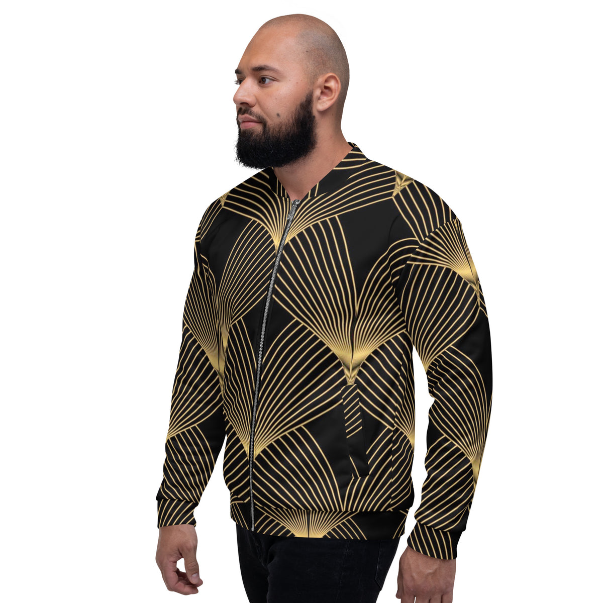 Front Deco Art Signature Unisex Bomber Jacket #MzKittyz #NikkiDKatArt