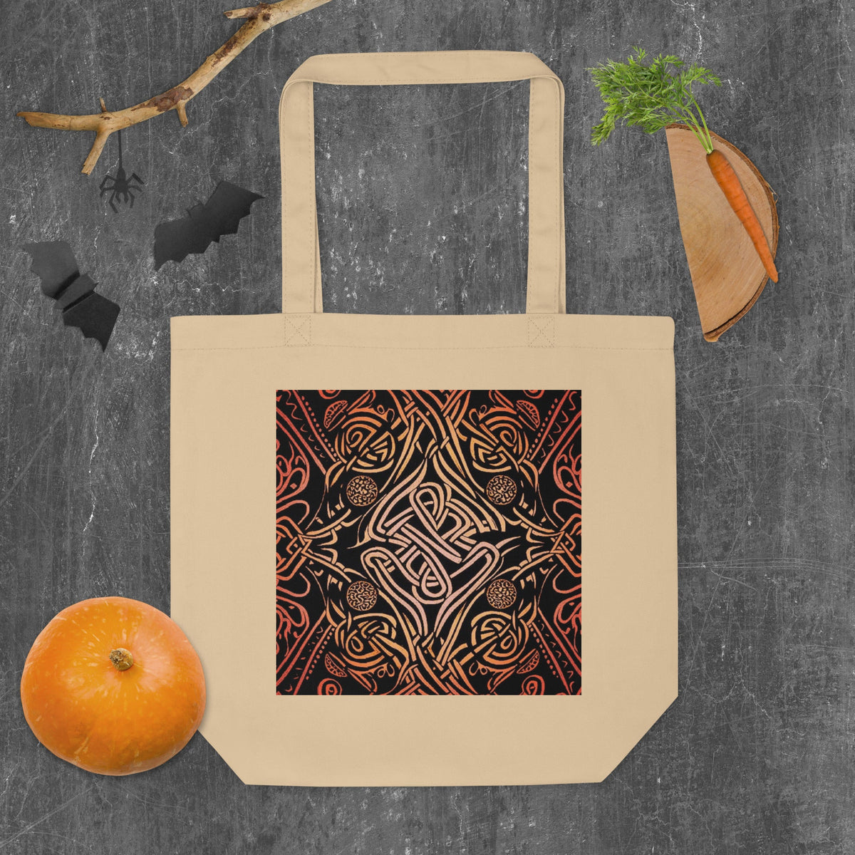 Front Hot Celtic Eco Tote Bag Tote Bag #MzKittyz #NikkiDKatArt