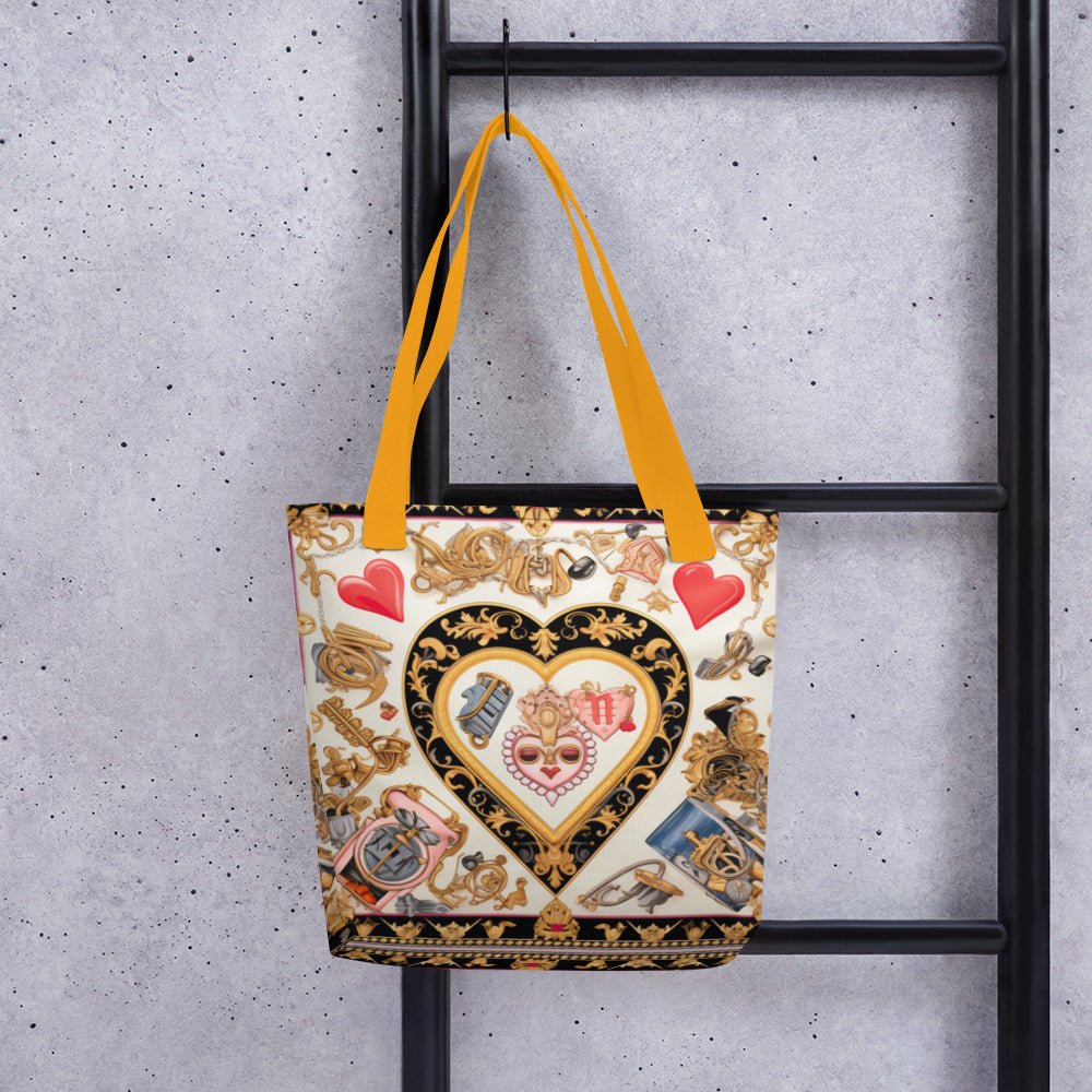 Front Heart Scarf Signature Tote bag Tote #MzKittyz #NikkiDKatArt