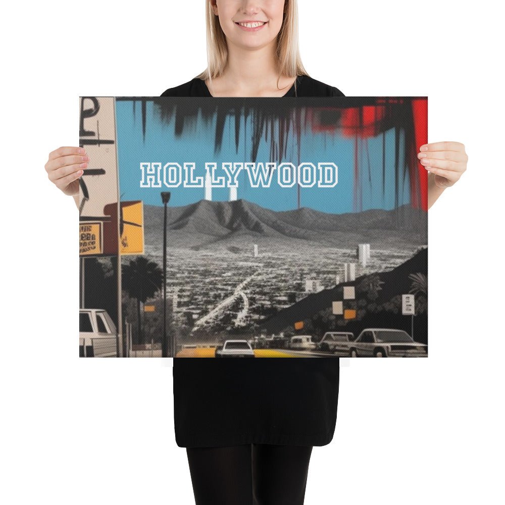 Front Basquiatz Nx Hollywood Sign Canvas Canvas #MzKittyz #NikkiDKatArt