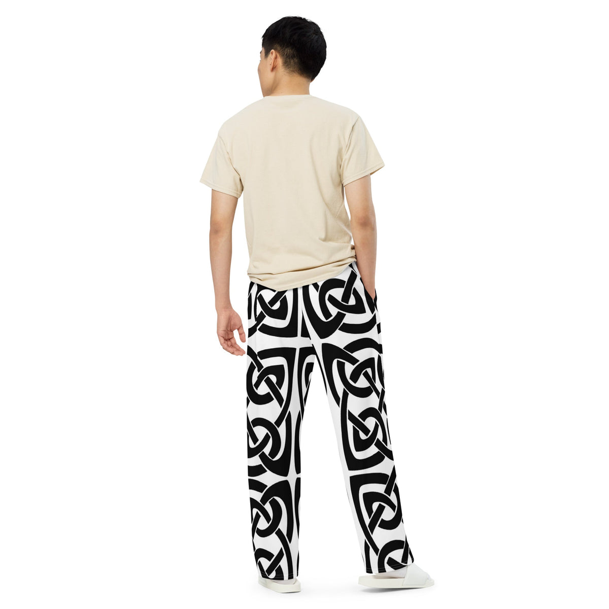Front Celtic Knot All-over print Unisex wide-leg Pants Wide Legged Pant #MzKittyz #NikkiDKatArt