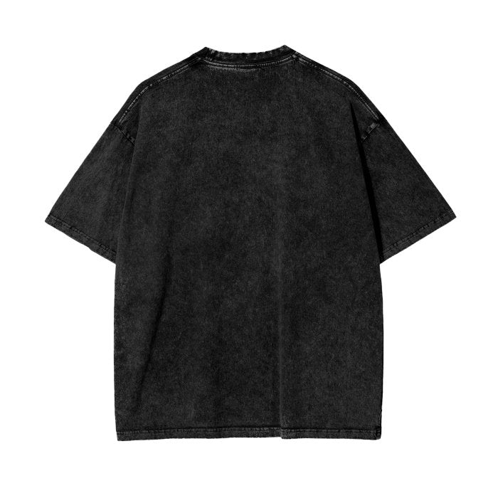 Front Streetwear Unisex Oversized Snow Wash T-Shirt #MzKittyz #NikkiDKatArt