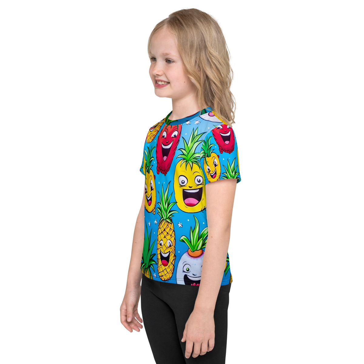 Front U So Funny Pineapple Kids crew neck t-shirt Tshirt, Kids #MzKittyz #NikkiDKatArt