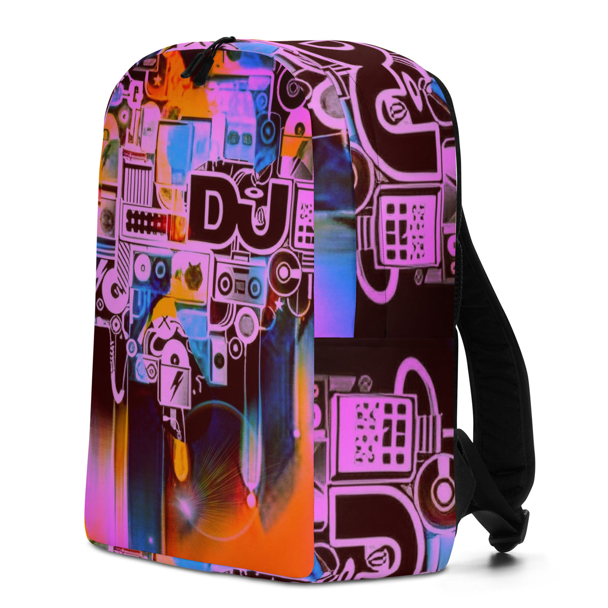 Front Dj Pop Life Minimalist Backpack Minimalist #MzKittyz #NikkiDKatArt