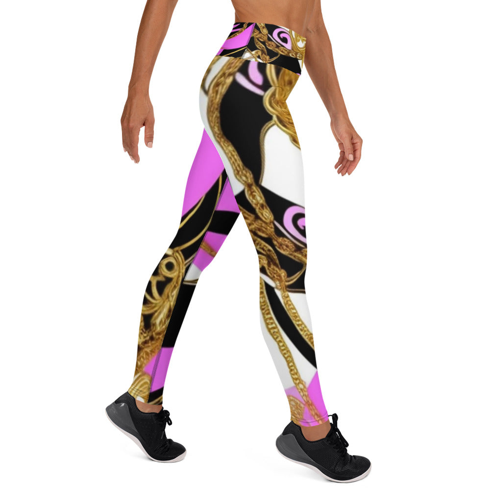Nx Pink & Black Signature Yoga Leggings