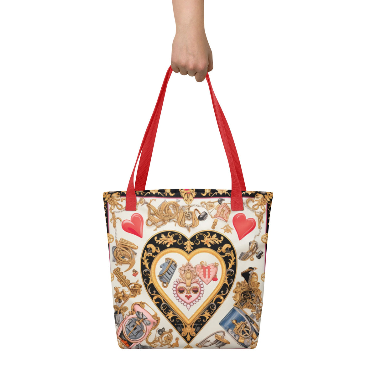 Front Heart Scarf Signature Tote bag Tote #MzKittyz #NikkiDKatArt
