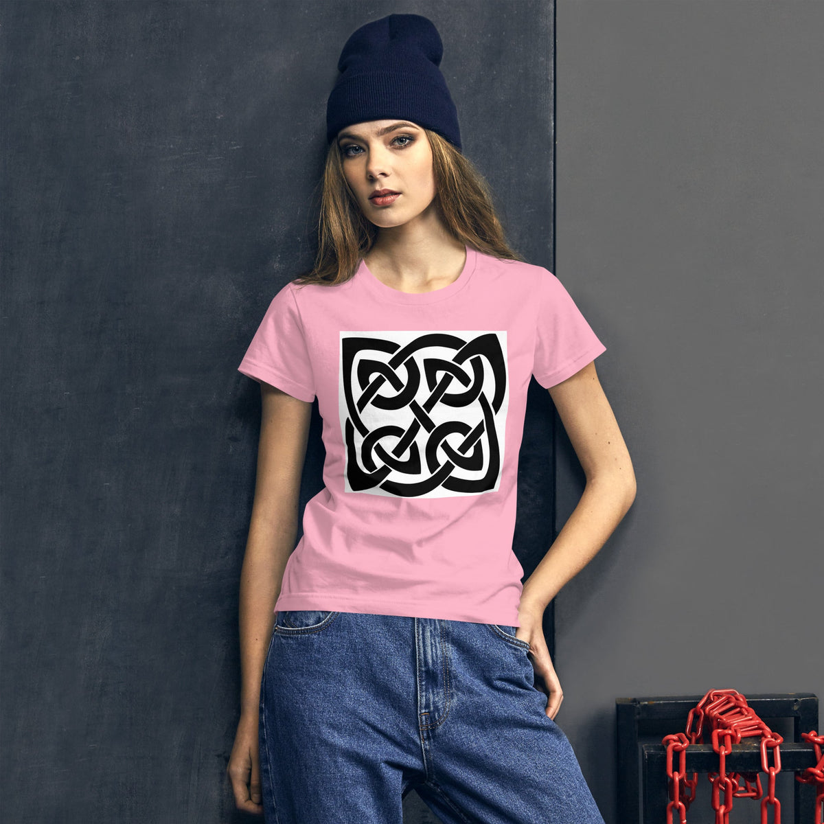 Front Celtic Knot Women's Short Sleeve T-shirt Plus Size up to 2XL Tshirt #MzKittyz #NikkiDKatArt