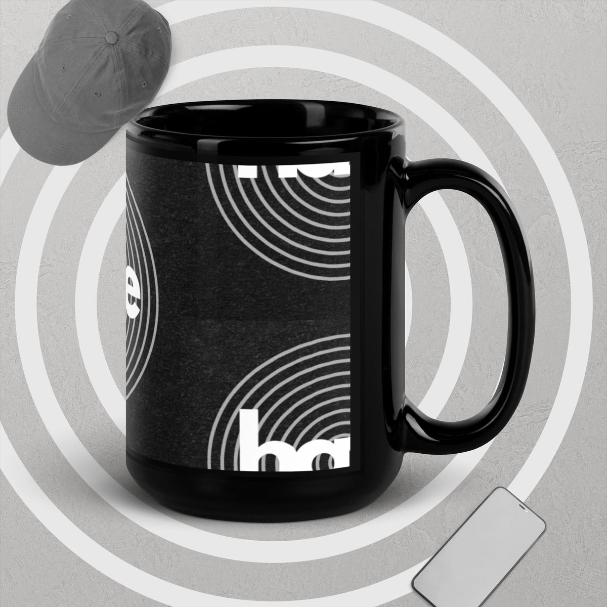 Front haze logo Black Glossy Mug #MzKittyz #NikkiDKatArt