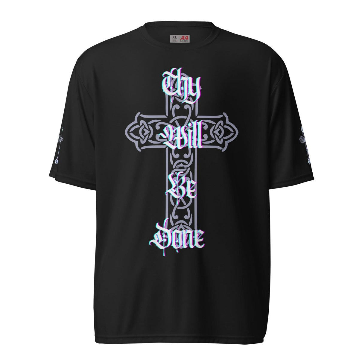 Front 'Thy Will Be Done' Unisex, Moisture wicking, crew neck T-shirt Tshirt, Moisture Wicking #MzKittyz #NikkiDKatArt