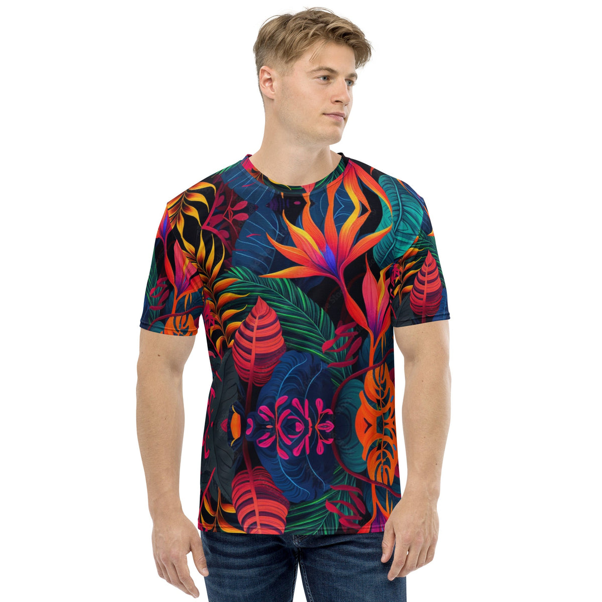 Front Nx Jungle Psych Men's t-shirt #MzKittyz #NikkiDKatArt
