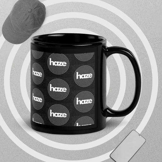 Front haze logo Black Glossy Mug #MzKittyz #NikkiDKatArt