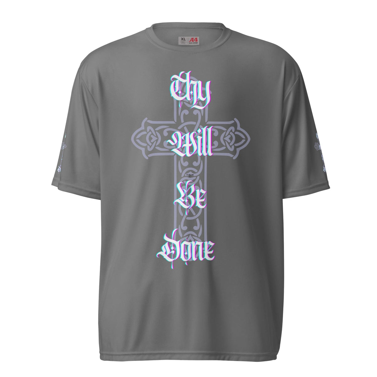Front 'Thy Will Be Done' Unisex, Moisture wicking, crew neck T-shirt Tshirt, Moisture Wicking #MzKittyz #NikkiDKatArt