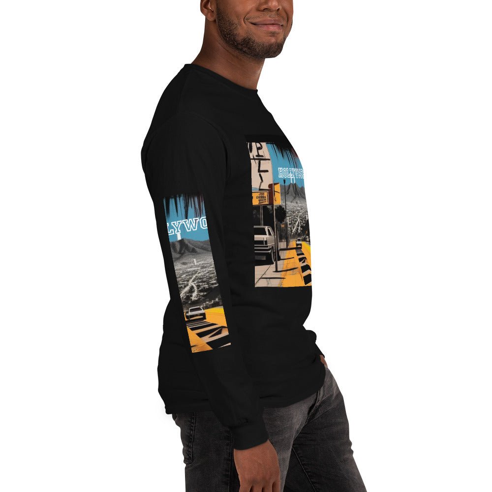 Front Basquiat Hollywood Pop Life Unisex Long Sleeve Shirt Tshirt, LongSleeve #MzKittyz #NikkiDKatArt