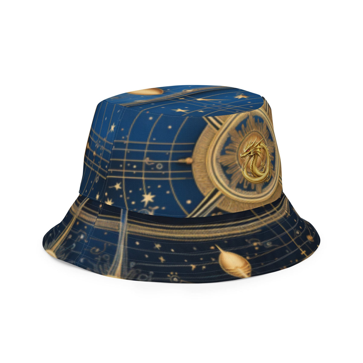 Front Celestial Scarf Signature Reversible Bucket Hat - Unisex Bucket #MzKittyz #NikkiDKatArt