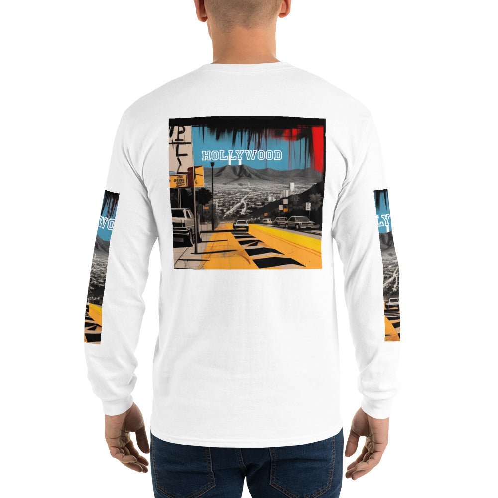 Front Basquiat Hollywood Pop Life Unisex Long Sleeve Shirt Tshirt, LongSleeve #MzKittyz #NikkiDKatArt