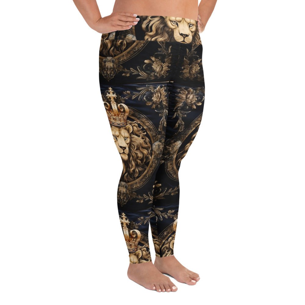 Front Italian Leo All-Over Print Plus Size Leggings Leggings #MzKittyz #NikkiDKatArt