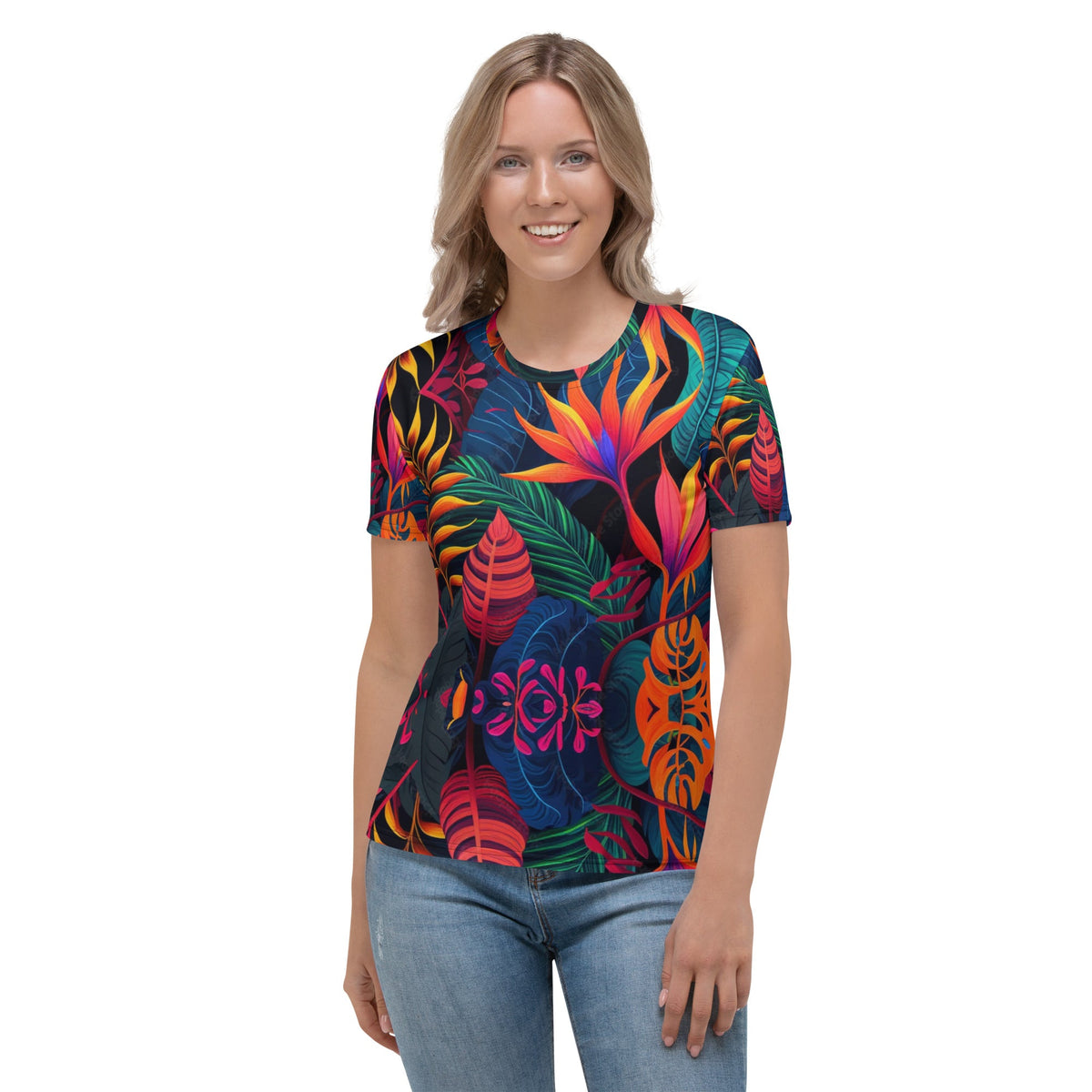 Front Nx Jungle Psych Women's T-shirt #MzKittyz #NikkiDKatArt