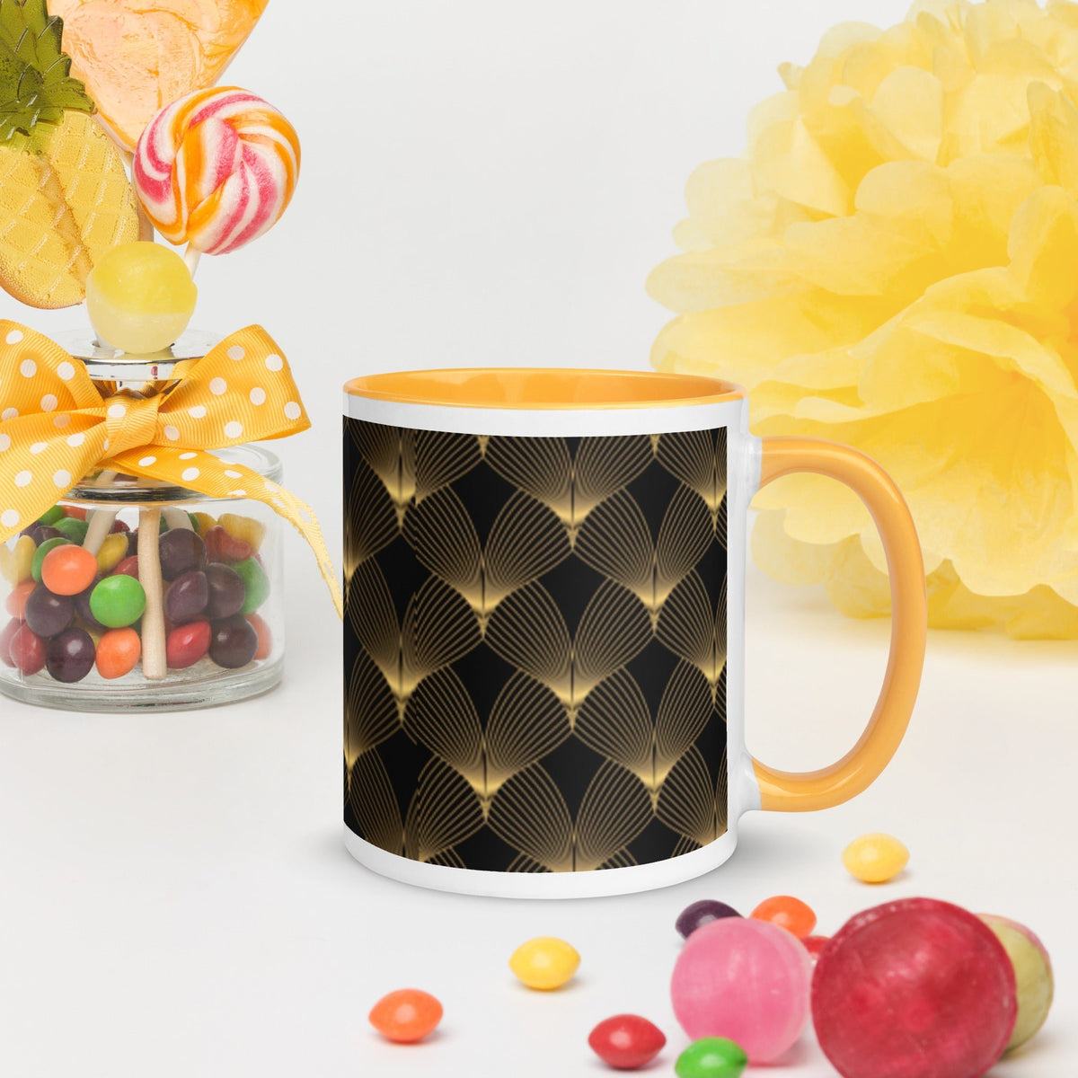 Front Deco Art Signature Mug with Color Inside #MzKittyz #NikkiDKatArt