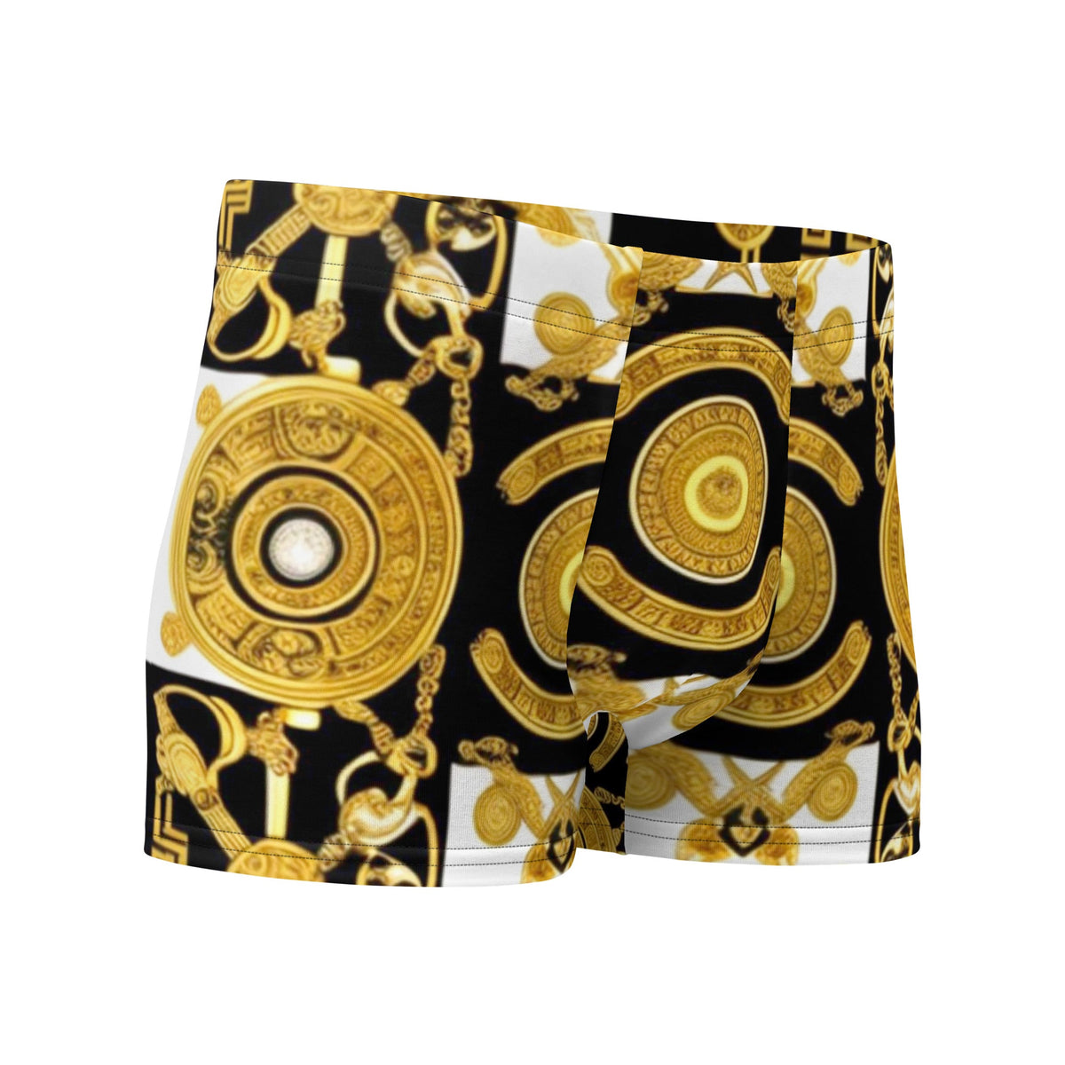 Front Gold & Black Coin Signature Boxer Briefs Briefs #MzKittyz #NikkiDKatArt