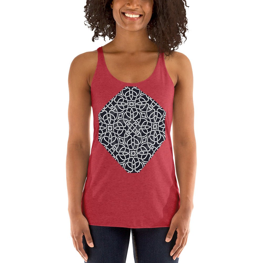 Front Venetian Lace Women's Racerback Tank #MzKittyz #NikkiDKatArt