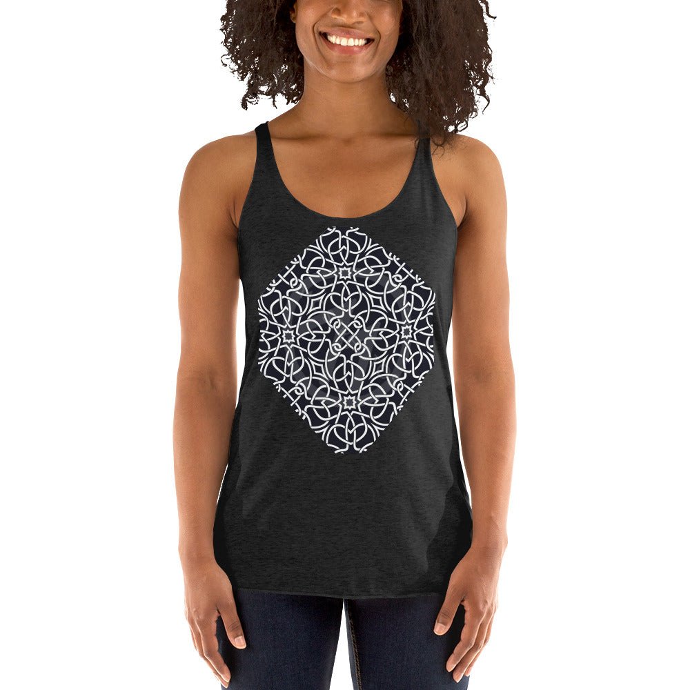 Front Venetian Lace Women's Racerback Tank #MzKittyz #NikkiDKatArt