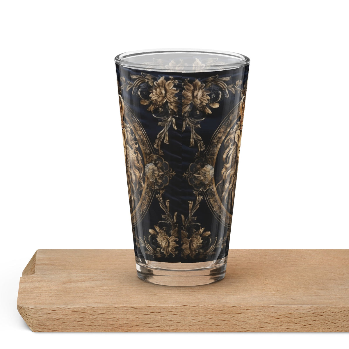 Front Leo the Lion Shaker pint glass Glass #MzKittyz #NikkiDKatArt