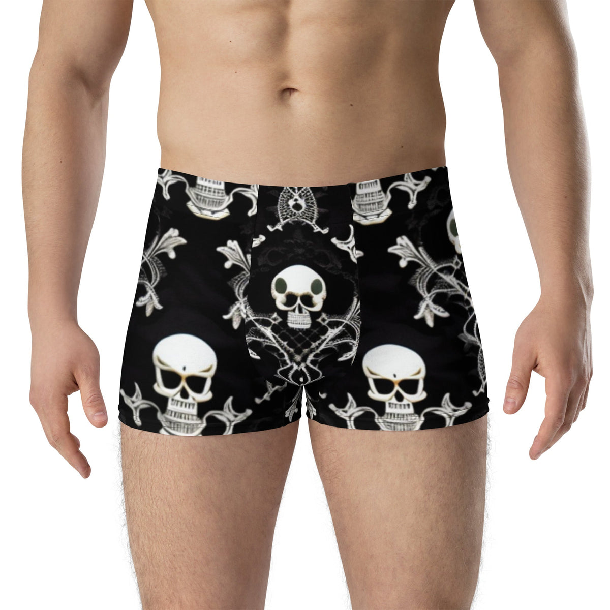 Front Skully Lace Boxer Briefs #MzKittyz #NikkiDKatArt