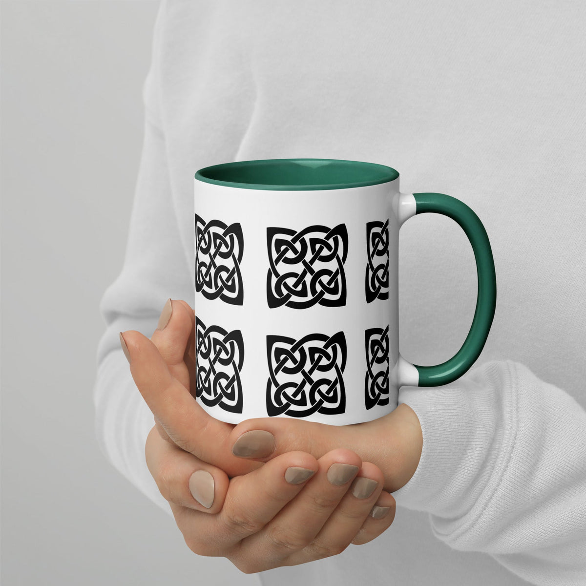 Front Celtic Knot Mug with Color Inside #MzKittyz #NikkiDKatArt