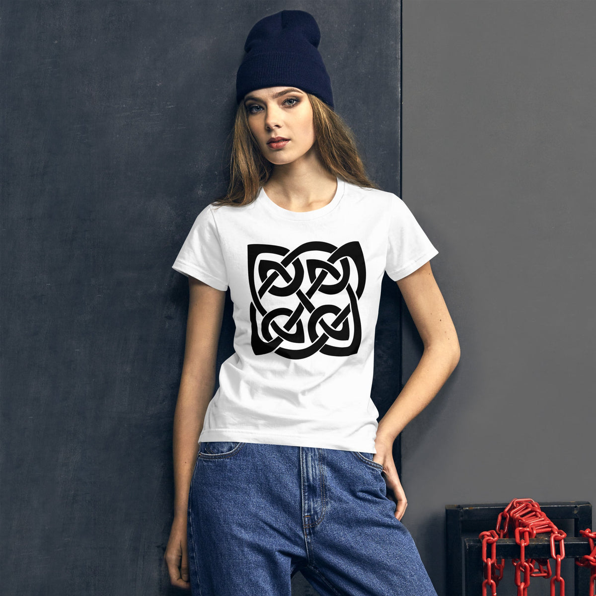Front Celtic Knot Women's Short Sleeve T-shirt Plus Size up to 2XL Tshirt #MzKittyz #NikkiDKatArt