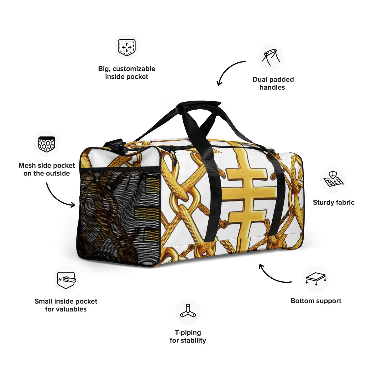 Front Gospel Key Chain Duffel bag #MzKittyz #NikkiDKatArt