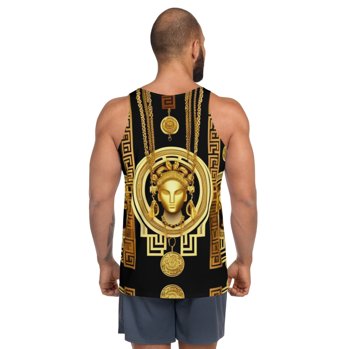 Front Signature Scarf Design Unisex Tank Top #MzKittyz #NikkiDKatArt