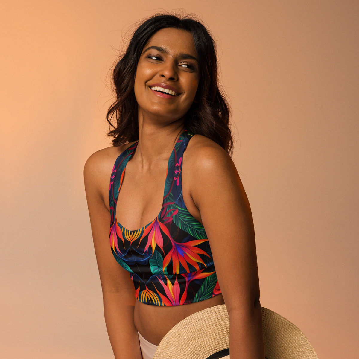 Front Nx Jungle Longline sports bra #MzKittyz #NikkiDKatArt