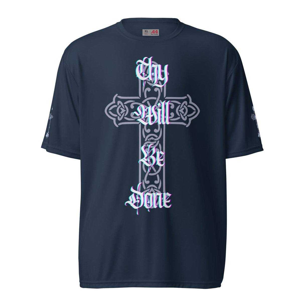 Front 'Thy Will Be Done' Unisex, Moisture wicking, crew neck T-shirt Tshirt, Moisture Wicking #MzKittyz #NikkiDKatArt