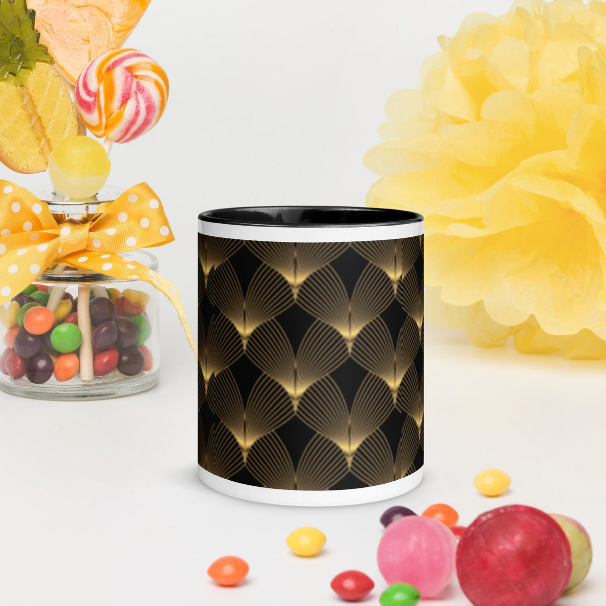 Front Deco Art Signature Mug with Color Inside #MzKittyz #NikkiDKatArt