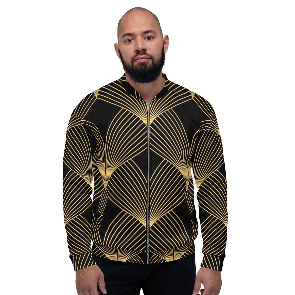 Front Deco Art Signature Unisex Bomber Jacket #MzKittyz #NikkiDKatArt