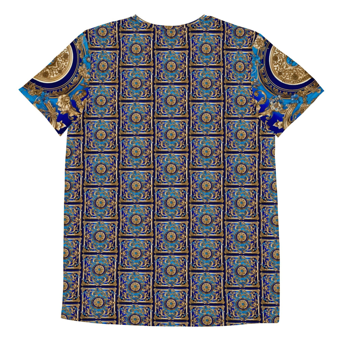 Front Signature Scarf Bleu Men's Athletic T-shirt #MzKittyz #NikkiDKatArt