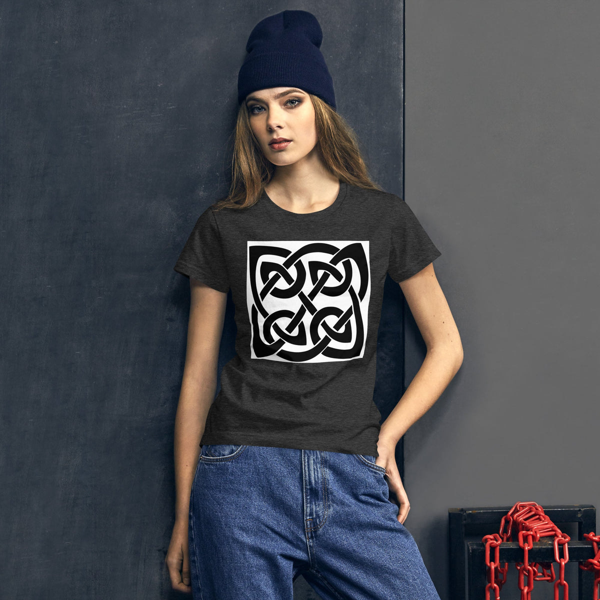 Front Celtic Knot Women's Short Sleeve T-shirt Plus Size up to 2XL Tshirt #MzKittyz #NikkiDKatArt