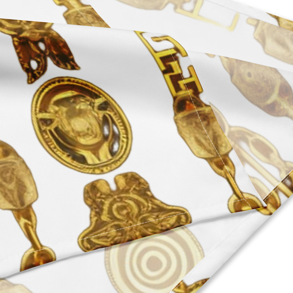 Front Gold Coin Chains Signature Scarf Design All-over print bandana #MzKittyz #NikkiDKatArt