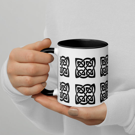Front Celtic Knot Mug with Color Inside #MzKittyz #NikkiDKatArt
