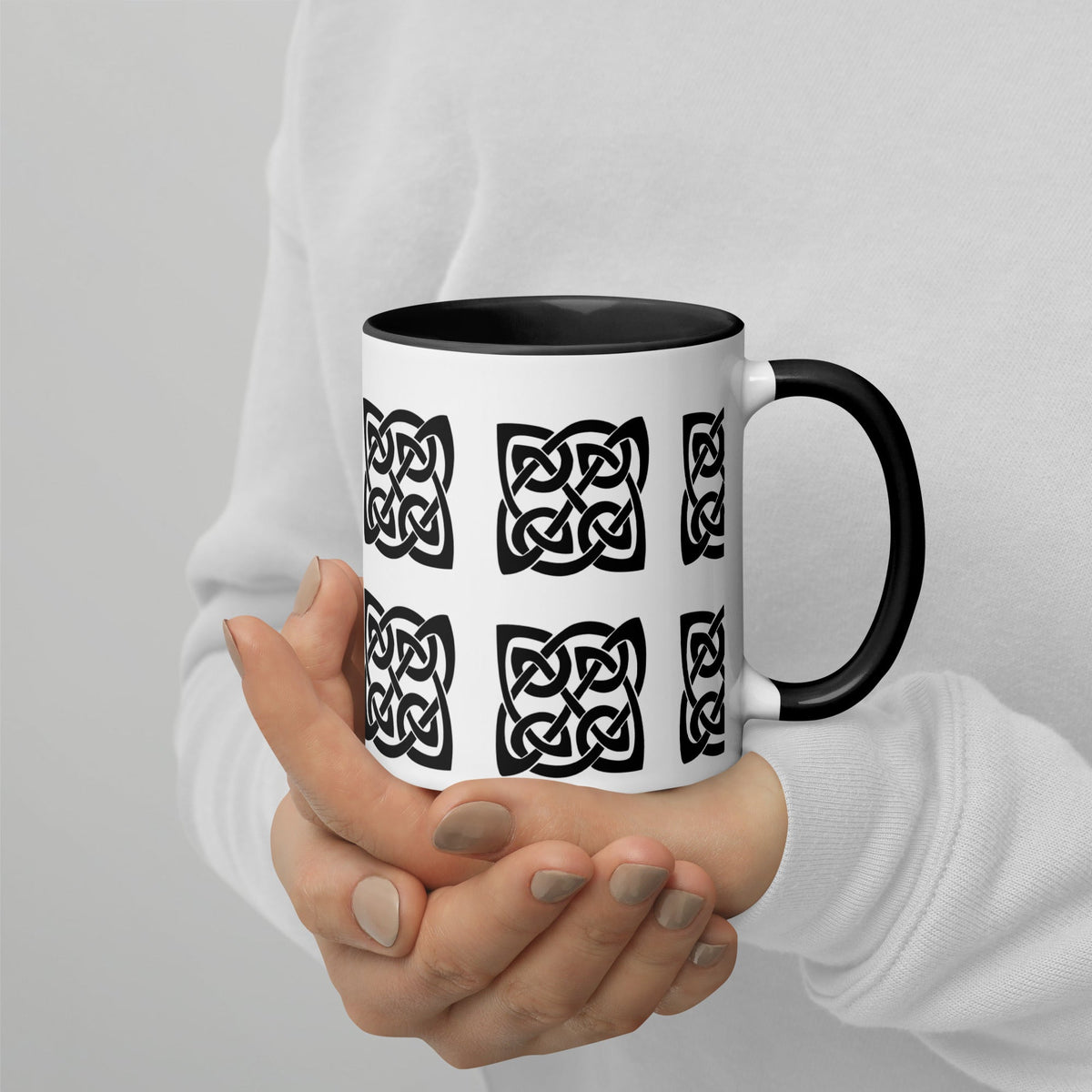 Front Celtic Knot Mug with Color Inside #MzKittyz #NikkiDKatArt
