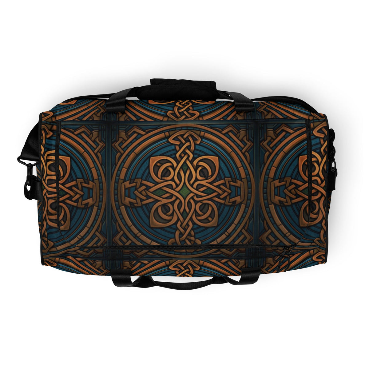 Front Celtic Deep Duffel Bag Duffle #MzKittyz #NikkiDKatArt