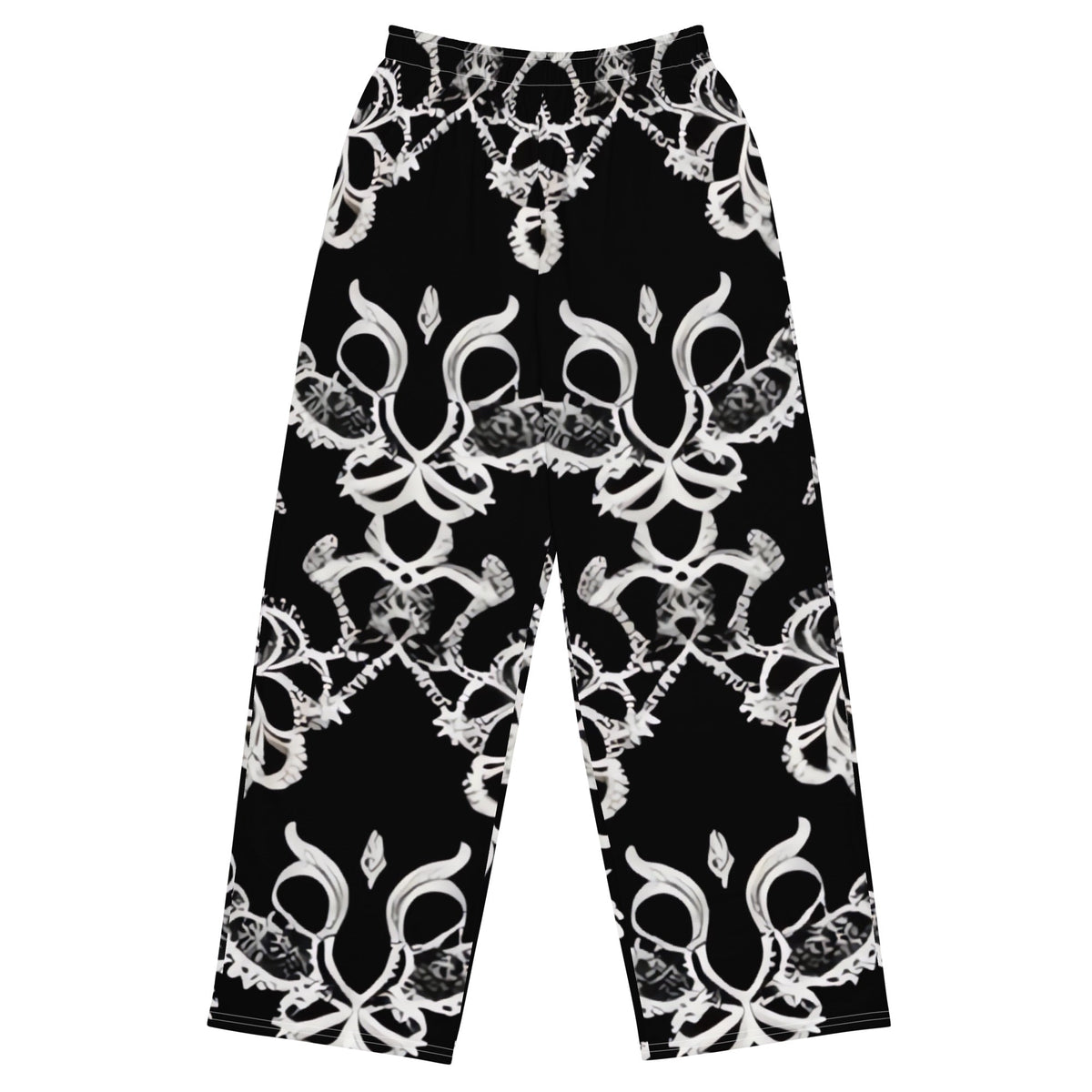 Front Lacie Lace Florentino Unisex wide-leg pants Wide Legged Pant #MzKittyz #NikkiDKatArt