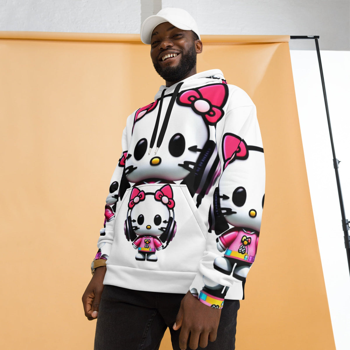 Front Mz Dj Kittyz Pop Unisex Hoodie Hoodie #MzKittyz #NikkiDKatArt
