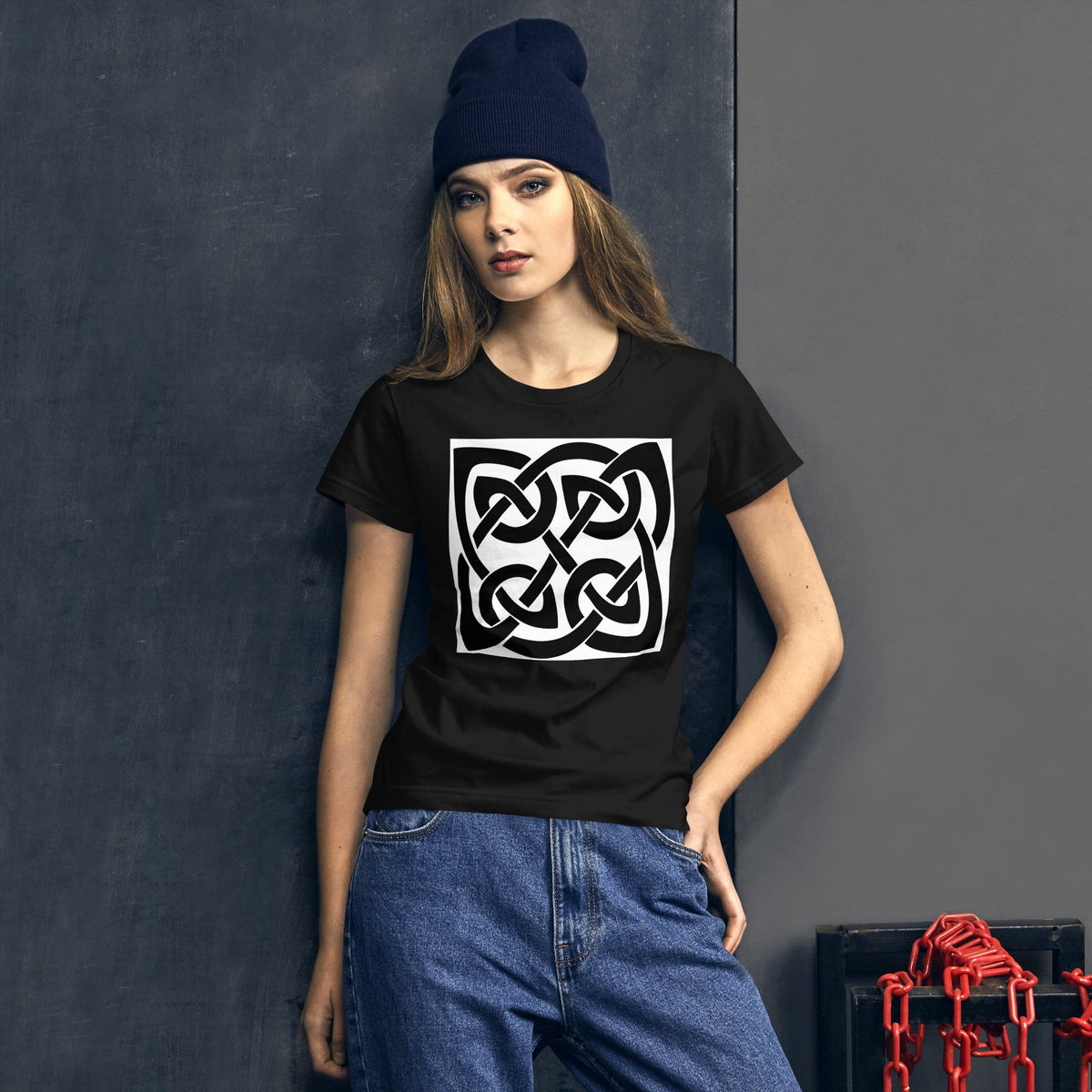 Front Celtic Knot Women's Short Sleeve T-shirt Plus Size up to 2XL Tshirt #MzKittyz #NikkiDKatArt