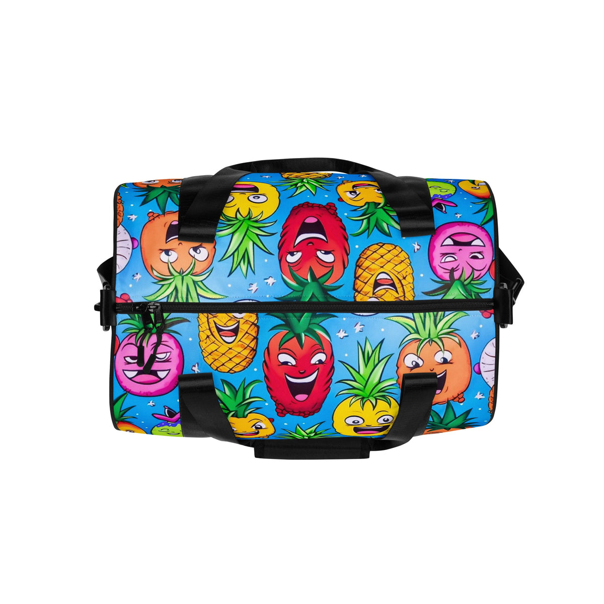 Front U So Funny Pineapple Pop Life Gym Bag All Over Print Gym Bag #MzKittyz #NikkiDKatArt