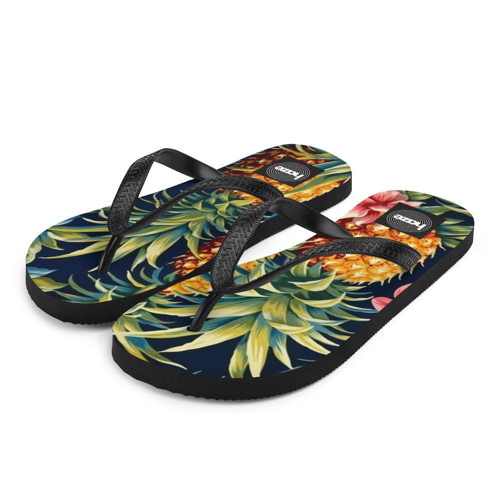 Front Pineapple Passion Pop Flip-Flops Flip Flops #MzKittyz #NikkiDKatArt