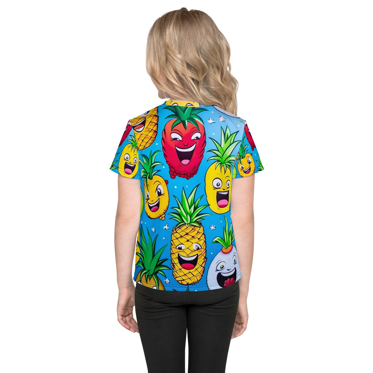 Front U So Funny Pineapple Kids crew neck t-shirt Tshirt, Kids #MzKittyz #NikkiDKatArt