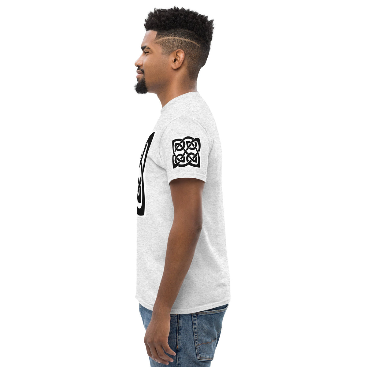 Front Celtic Knot Men's Classic White Tee t-shirt #MzKittyz #NikkiDKatArt
