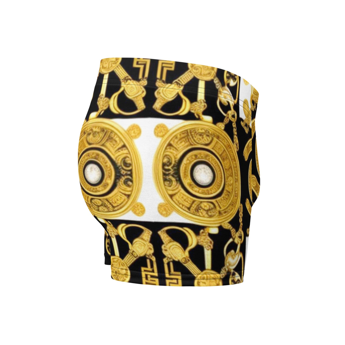 Front Gold & Black Coin Signature Scarf Design Boxer Briefs Briefs #MzKittyz #NikkiDKatArt