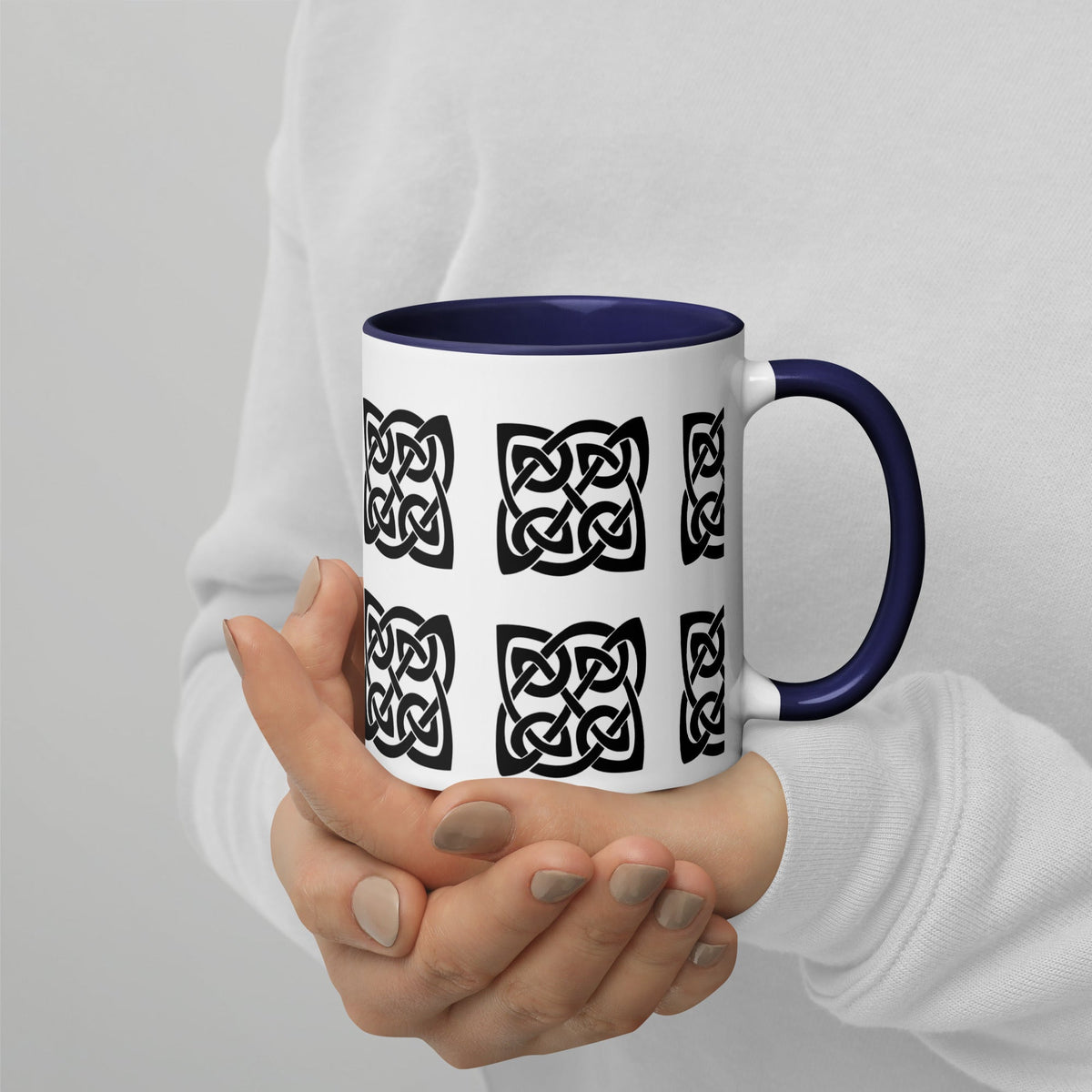 Front Celtic Knot Mug with Color Inside #MzKittyz #NikkiDKatArt